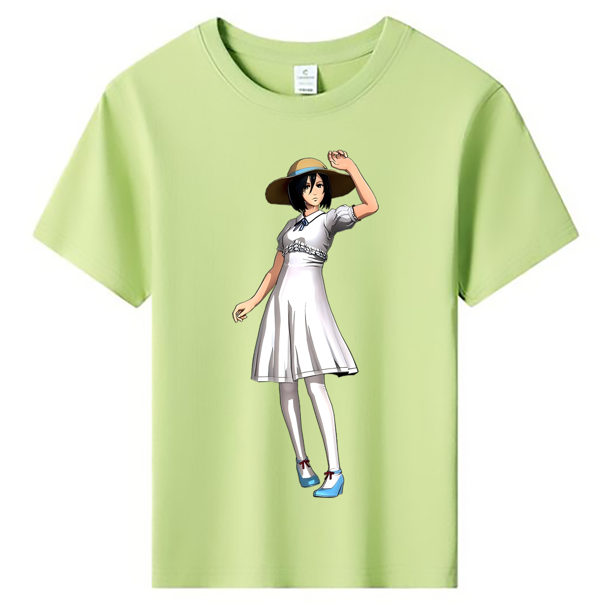 （画像用） 進撃の巨人 ミカサ·アッカーマン Attack on Titan Mikasa Ackerman 綿100％キッズTシャツ（フロントプリント）